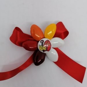 Fiore con calamita cresima dipinto a mano